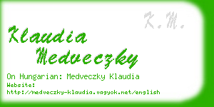 klaudia medveczky business card